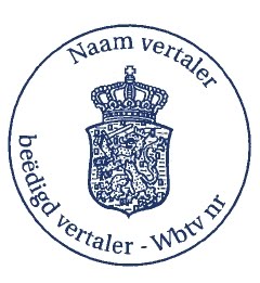 Vertalers Stempel