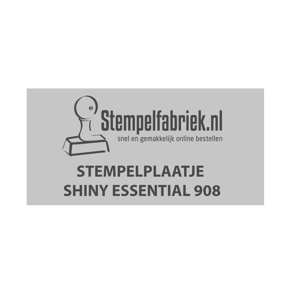 Tekstplaatje Shiny Essential 908