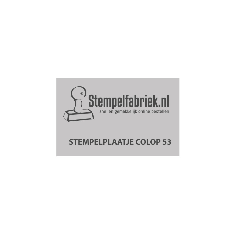 Colop Printer 53 Stempelplaatje