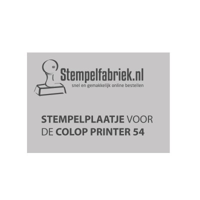 Colop Printer 54 tekstplaatje