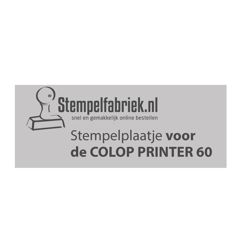 Colop Printer 60 tekstplaatje