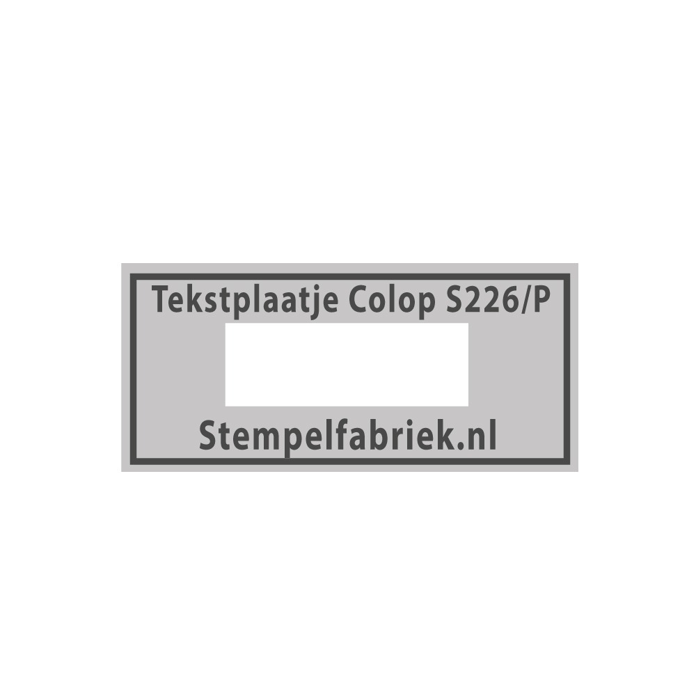Tekstplaatje Colop printer 226/P