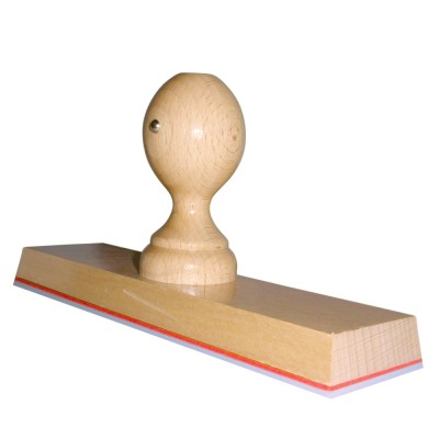 Grote houten handstempel 200x50 mm