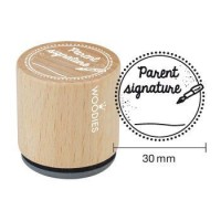 School stempel Houten handstempel "Woodies" | Parent Signature