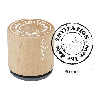 Uitnodiging stempel Houten handstempel "Woodies" | Invitation - Save the Date