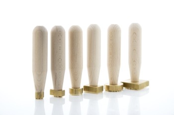 Klei stempels hout / messing