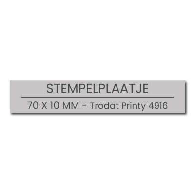 Tekstplaat voor Trodat Printy 4916