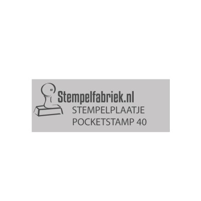 Tekstplaatje Colop Pocket 40