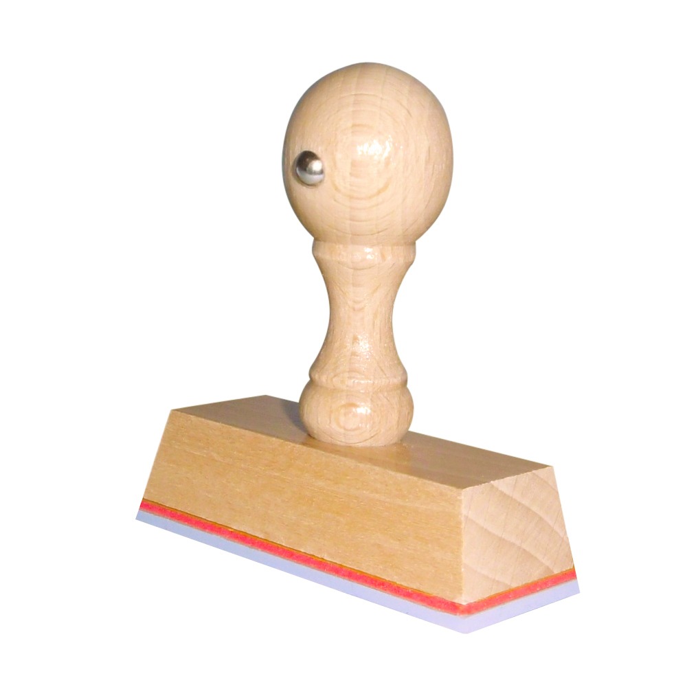 Houten handstempel 65x25mm