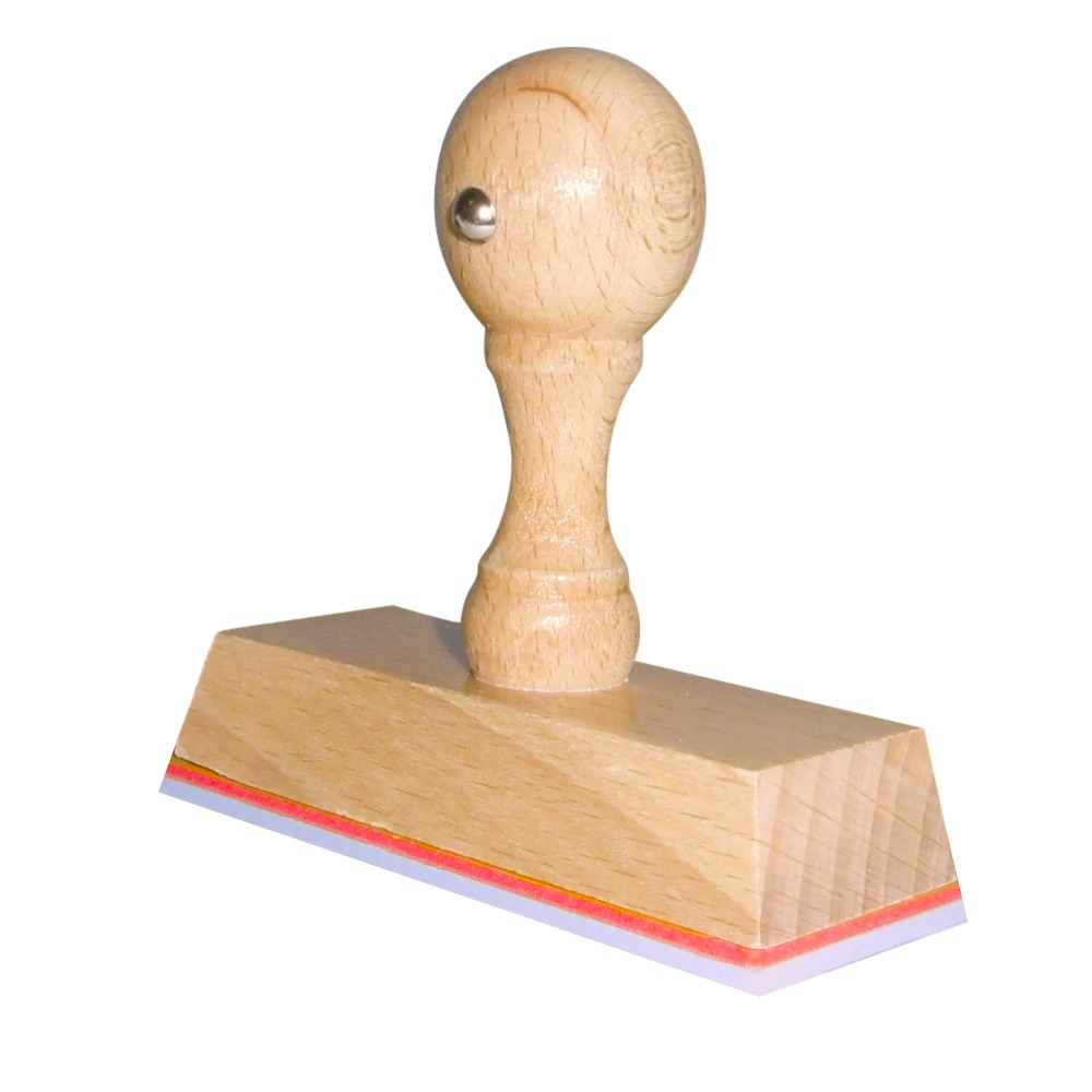 Houten handstempel 80x30mm