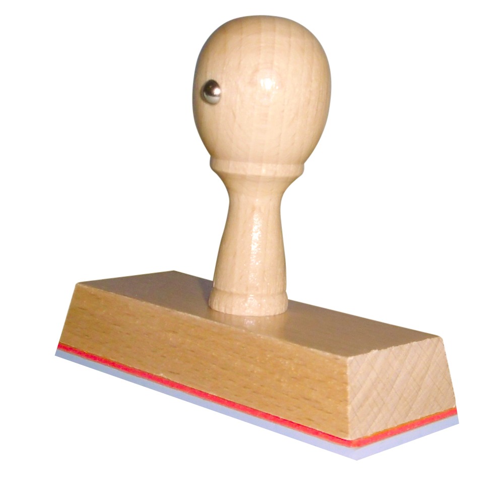 Houten handstempel 90x35mm