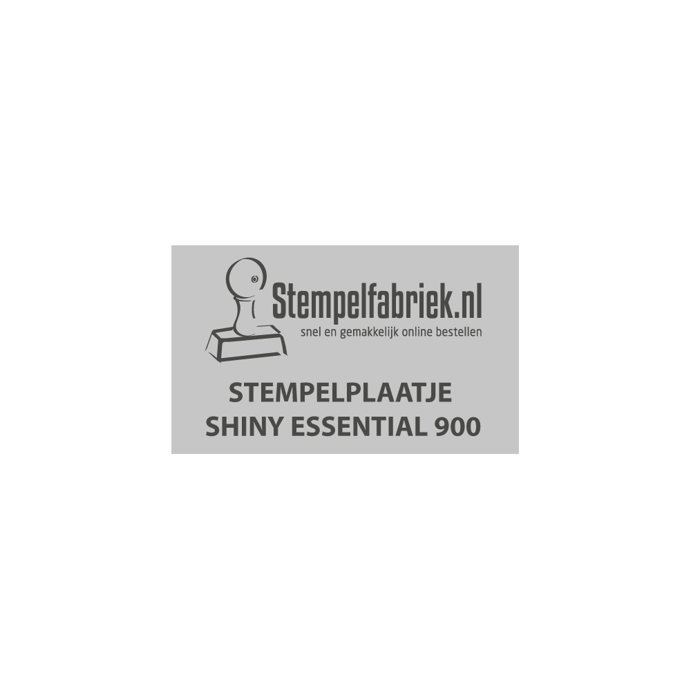 Tekstplaatje Shiny Essential 900