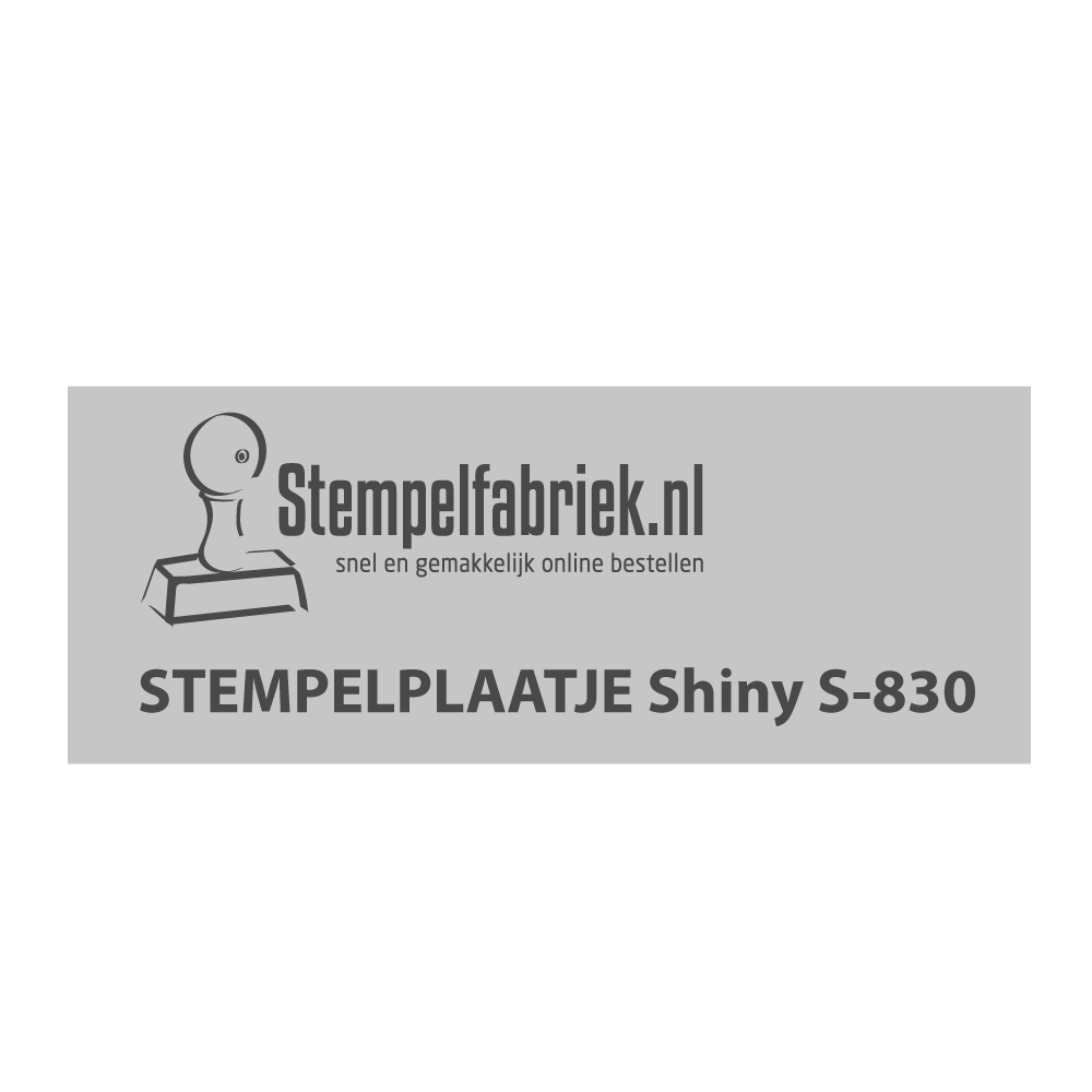 Tekstplaatje Shiny Printer S-830
