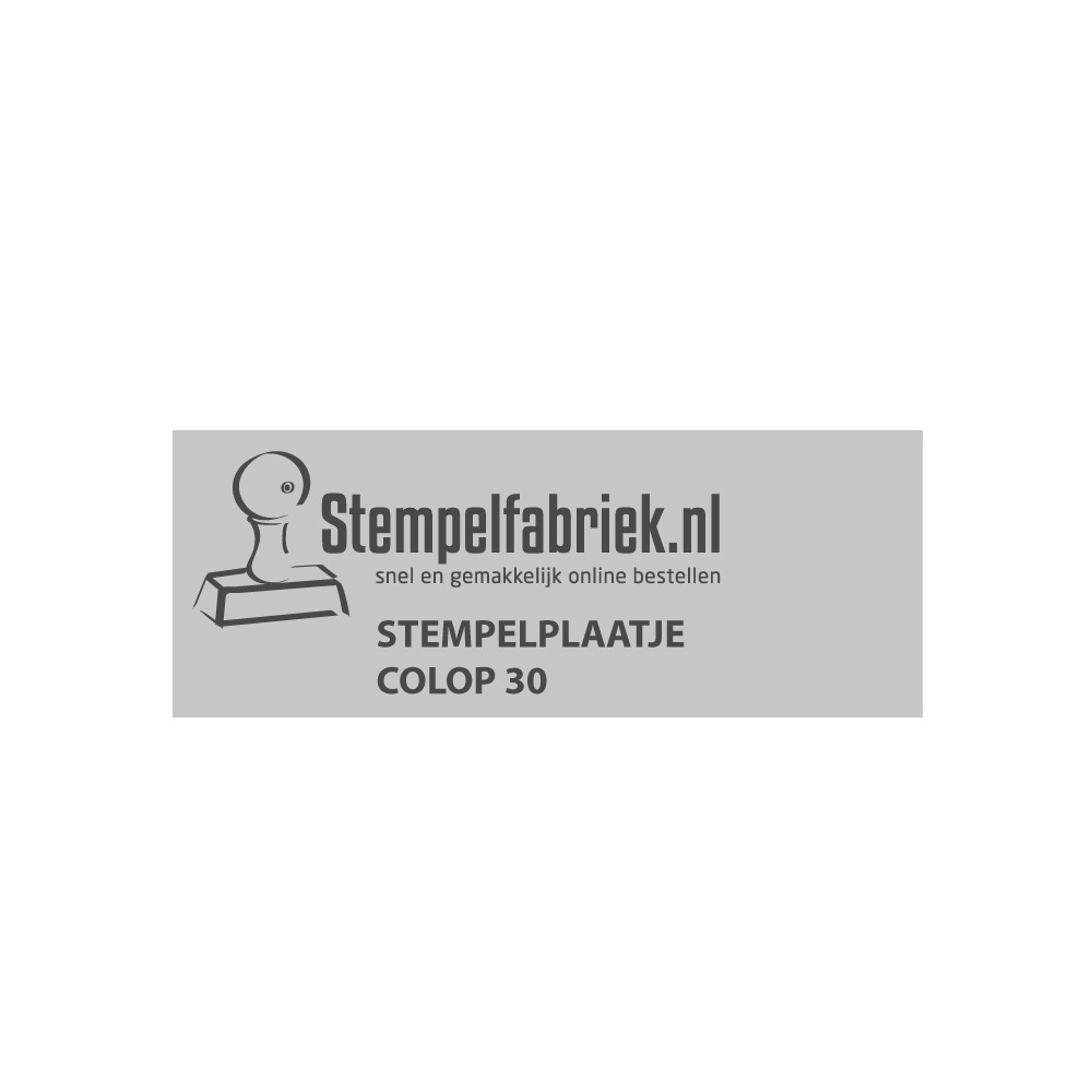 Stempelplaatje Colop Printer 30 | Stempelfabriek.nl