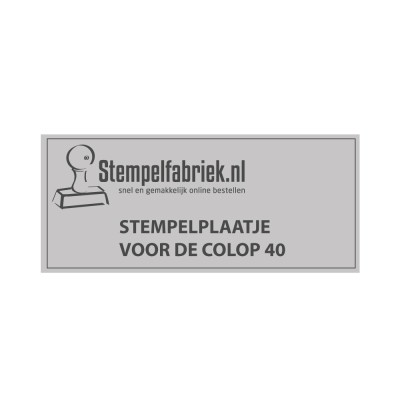 Stempelplaatje Colop Printer 40 | Stempelfabriek.nl