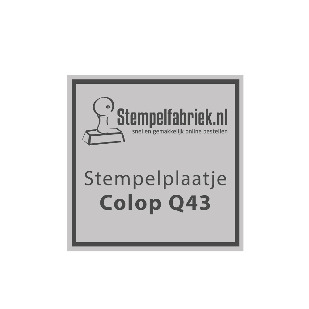 Tekstplaatje Colop Printer Q43 | Stempelfabriek.nl