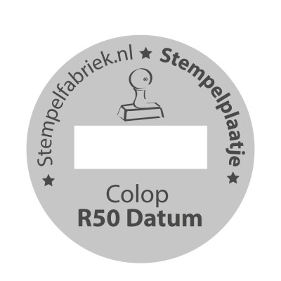 Tekstplaatje voor stempel Colop Printer R50/D