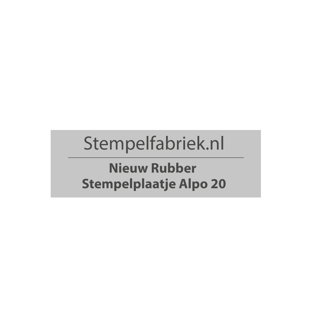 Stempelplaat Alpo 20