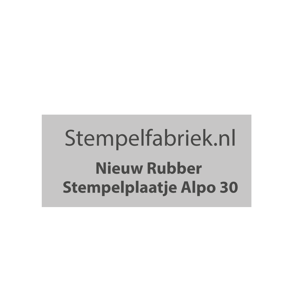 Stempelplaat Alpo 30