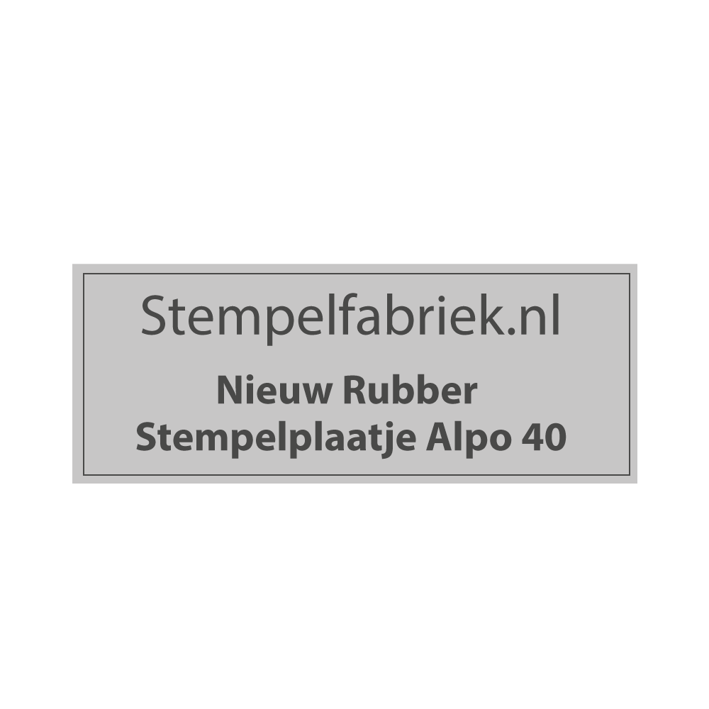 Stempelplaat Alpo 40