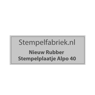Stempelplaat Alpo 40