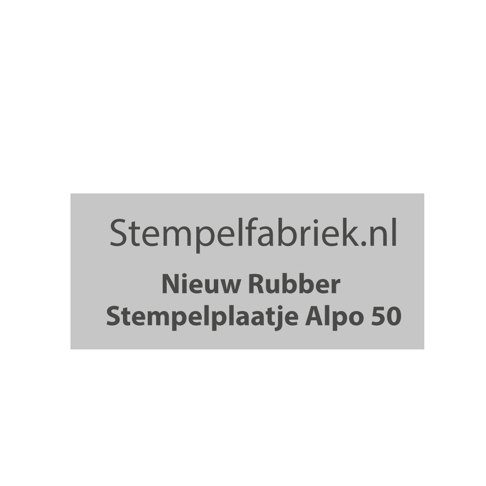 Stempelplaat Alpo 50