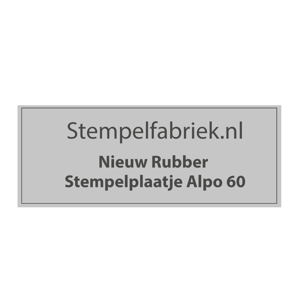 Stempelplaat Alpo 60