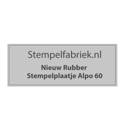 Stempelplaat Alpo 60