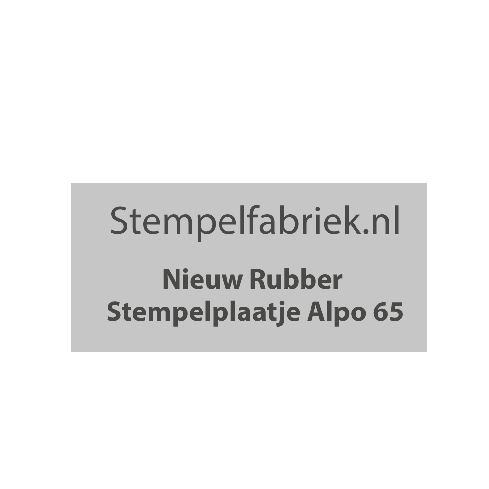 Stempelplaat Alpo 65