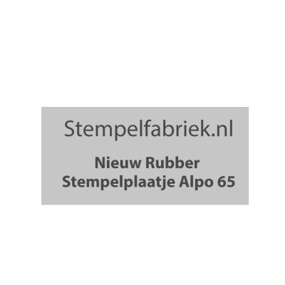 Stempelplaat Alpo 65