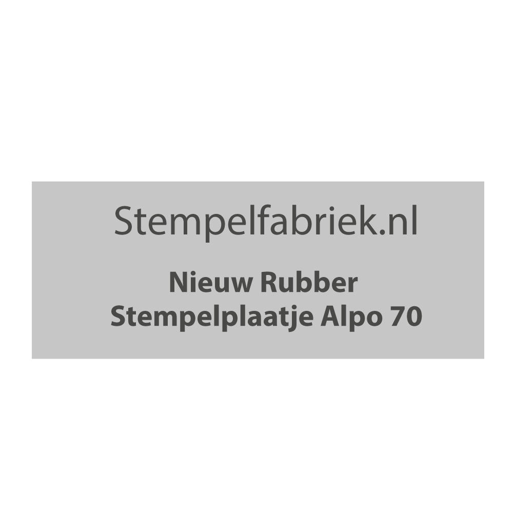 Stempelplaat Alpo 70