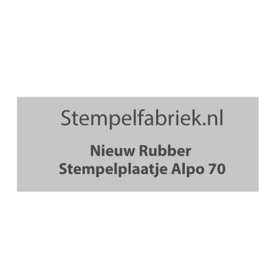 Stempelplaat Alpo 70