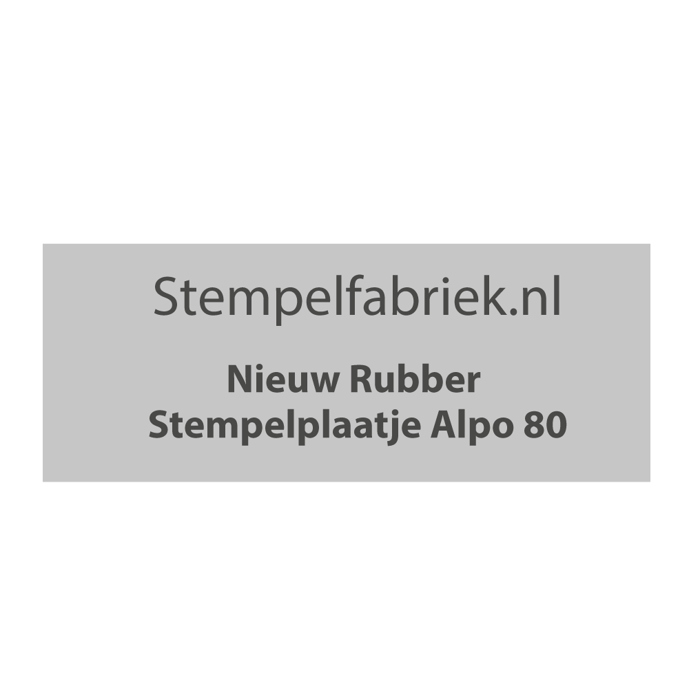 Stempelplaat Alpo 80