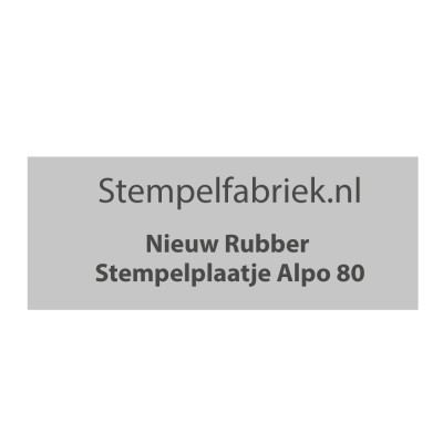 Stempelplaat Alpo 80